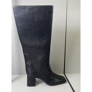 On 34th Boots Womens Size 10 Black MILLERRP Knee High Block Heel Square Toe